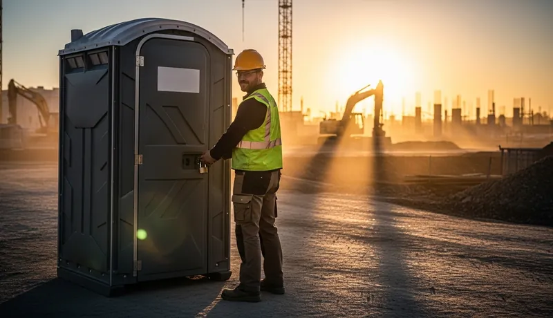 Portable toilets on a construction site in Franklin TN